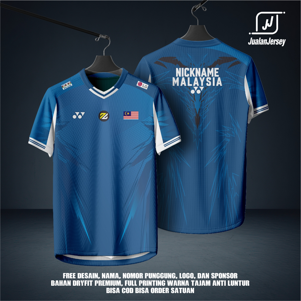 JERSEY BADMINTON BULUTANGKIS TEAM MALAYSIA 2025 LZJ FREE CUSTOM