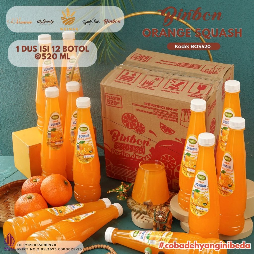 

Binbon Oranges Squash @520 ML Perbotol