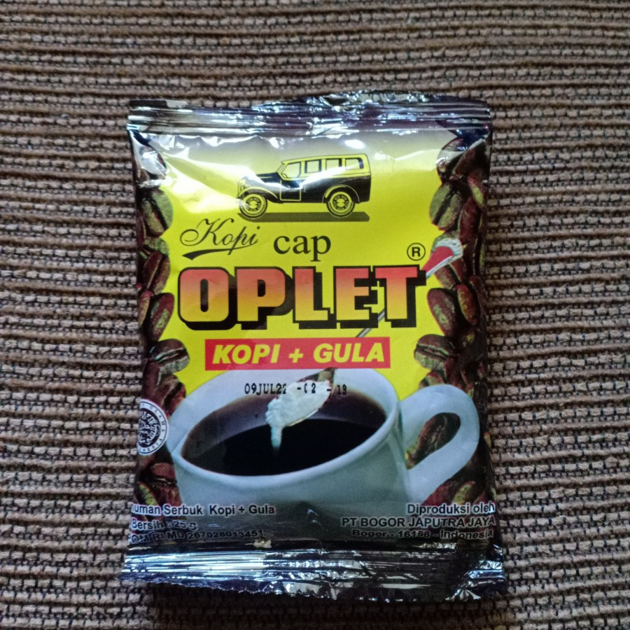 

Kopi Cap Oplet (Kopi + Gula) 1 renceng (Isi 10 sachet x 25gr) khas bogor/kopi tubruk/kopi bubuk