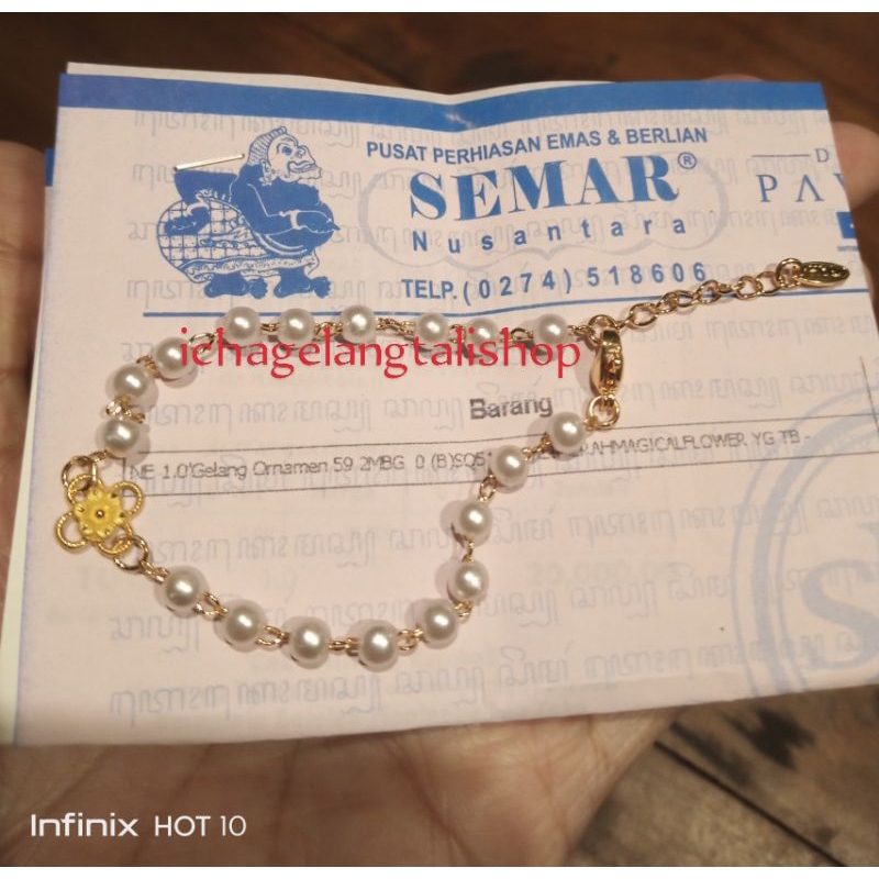 gelang mutiara variasi bunga 0, 2 gram semar nusantara