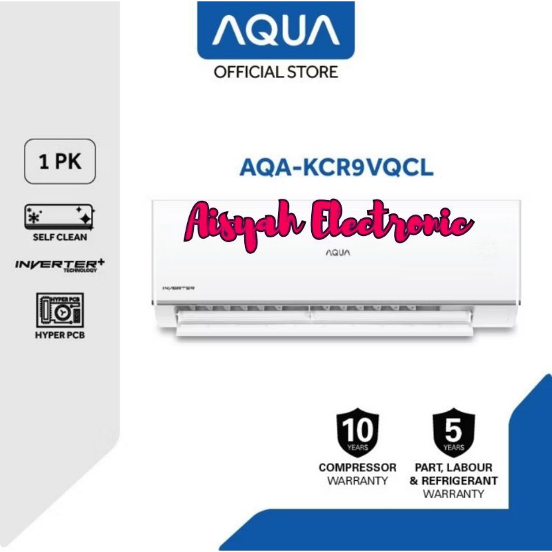 AC AQUA 1 PK INVERTER AQA-KCR9VQCL GARANSI RESMI