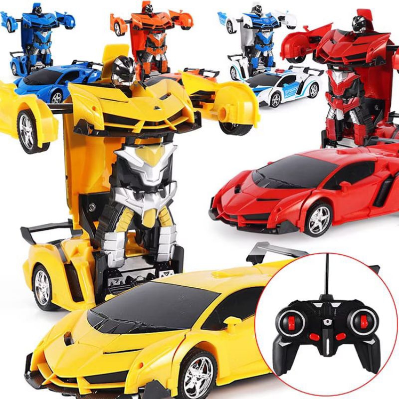 FLASH SALE MOBILAN RC 2 IN 1 BISA BERUBAH ROBOT I MAINAN MOBIL POLICE TRANSFORMER I MOBIL RC TRANFOR