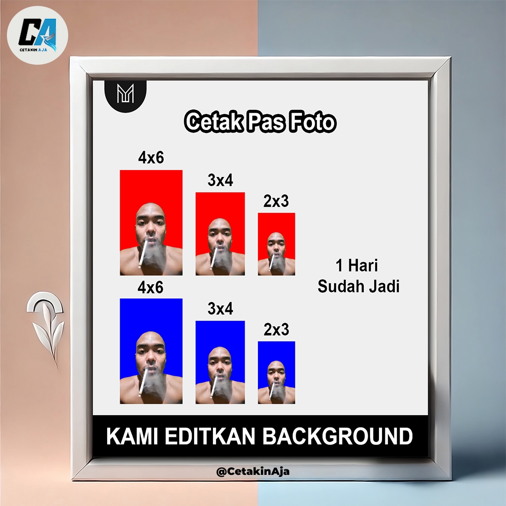 

Cetak Foto UK 2x3, 3x4, 4x6, Selesai dalam 1 Hari Tanpa PO + Layanan Edit Background Gratis