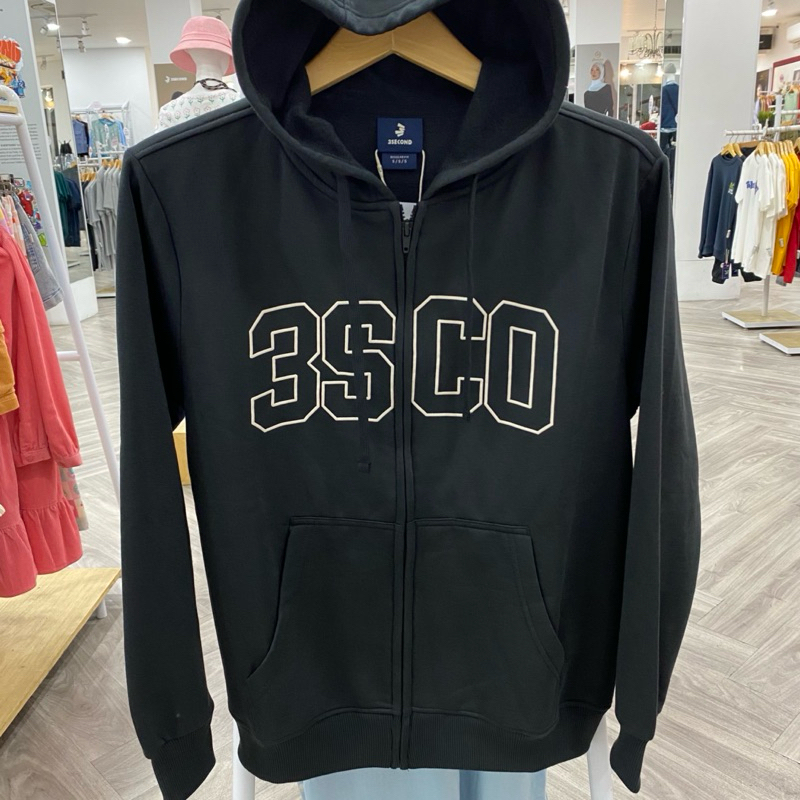 Hoodie 3second Original Terbaru (REGULER ) Jaket Hoodie 3second Ori 100% termurah Font hitam