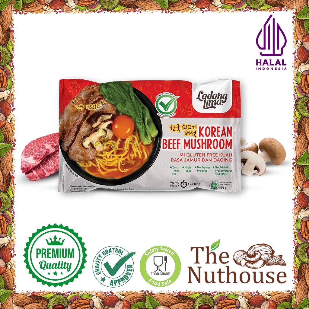 

Ladang Lima Mie Korean Beef & Mushroom / Korea Sapi dan Jamur 94gr [HALAL]