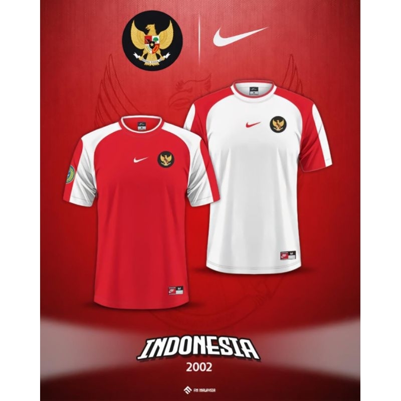 Jersey Timnas INDONESIA tahun 02 full printing