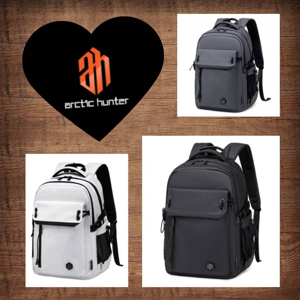 Arctic Hunter Trendy Casual Laptop backpack tas ransel pria wanita kekinian B 00531 eg az
