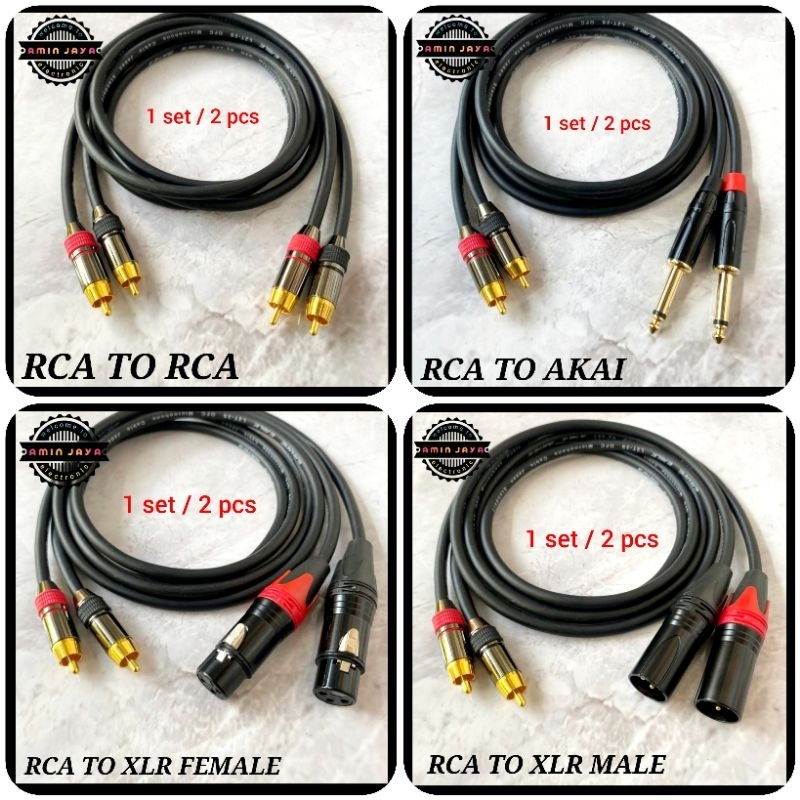 Kabel rca to rca kabel rca to akai kabel rca to xlr pilih varian