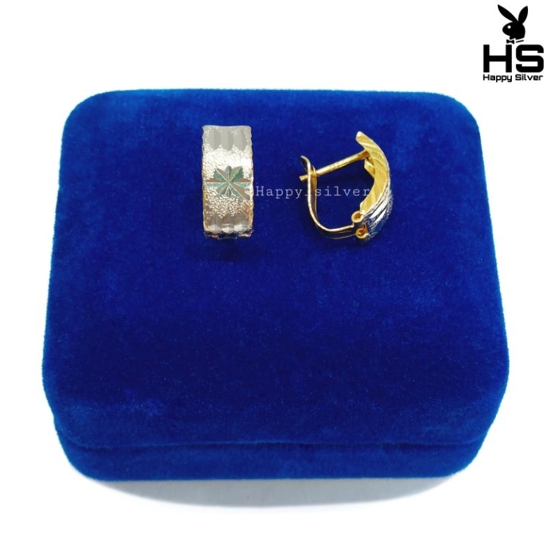 Anting Jepit Perak Asli 925 Untuk Dewasa Model Emas 24k