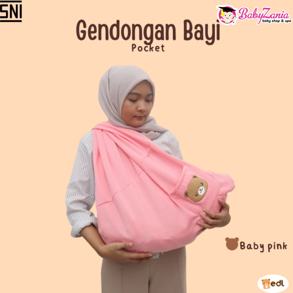 EDL Baby - Gendongan Bayi Instan Baby Carrier Kaos Motif Panda, Paus, Polos, Beruang