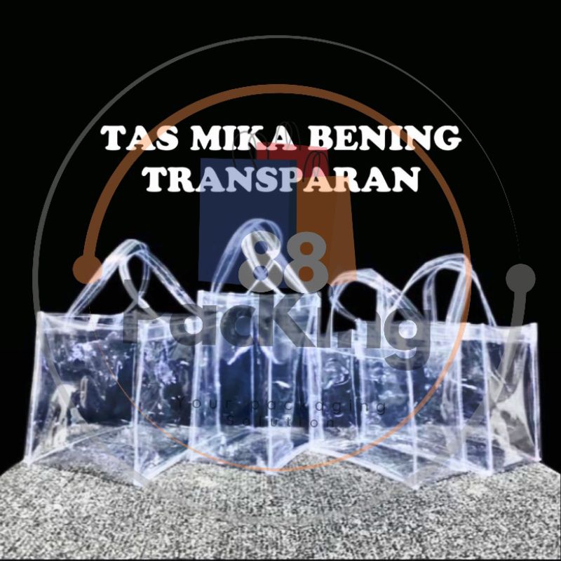 

tas mika transparan bening premium goodie bag hampers souvenir