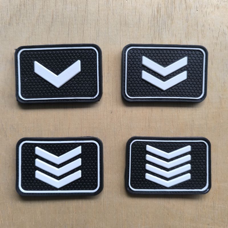 patch rubber logo pangkat bripda briptu bripka brigpol polri tempelan emblem aksesoris karet