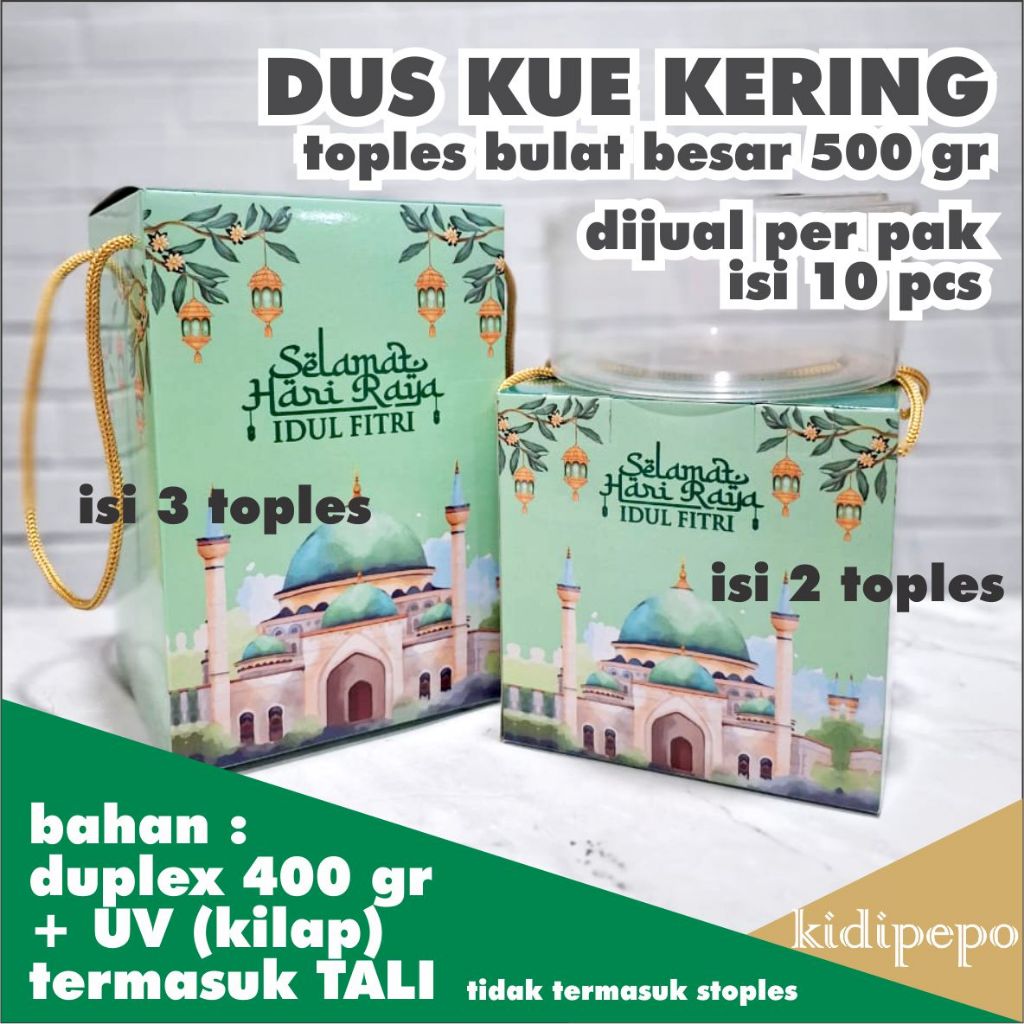 

DUS JINJING KUE KERING TOPLES IDUL FITRI LEBARAN 500 GR (ISI 10)