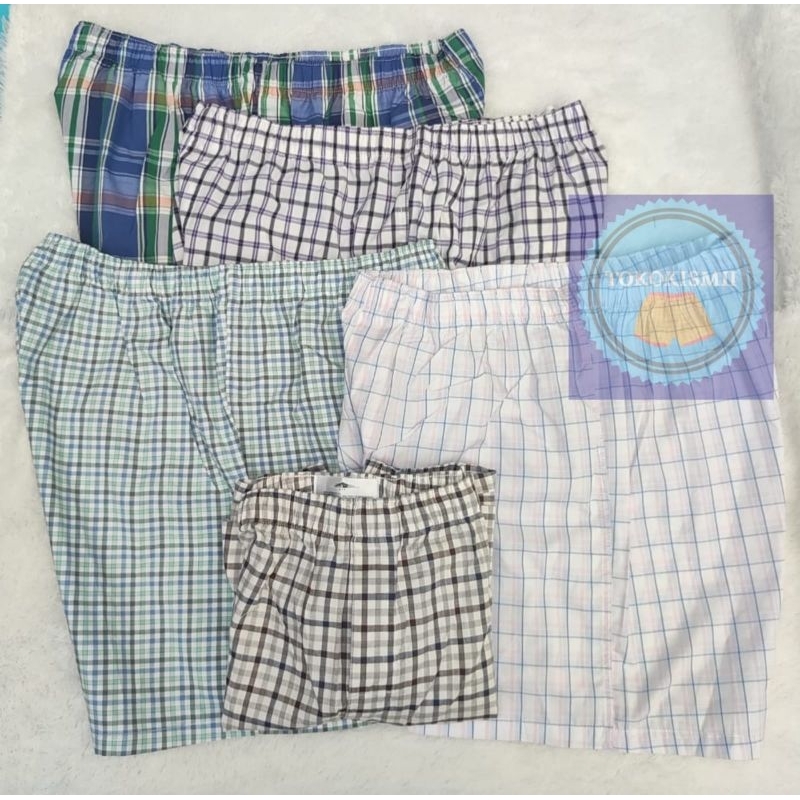 CELANA BOXER PAKET 3 PCS/CELANA BOXER UNISEX PRIA DAN WANITA/BOXER MOTI SISA EXPORTF/BOXER TIDUR/BOX