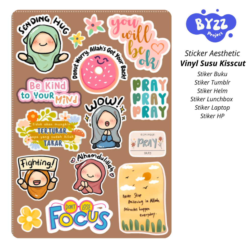 

BYZZ Stiker Aesthetic Vinyl Susu Kisscut