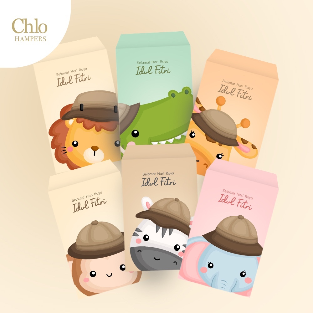 

Chlo Hampers Amplop Idul Fitri Custom Nama isi 10 Safari Series ( Lebaran / Eid Mubarak / Ramadhan )