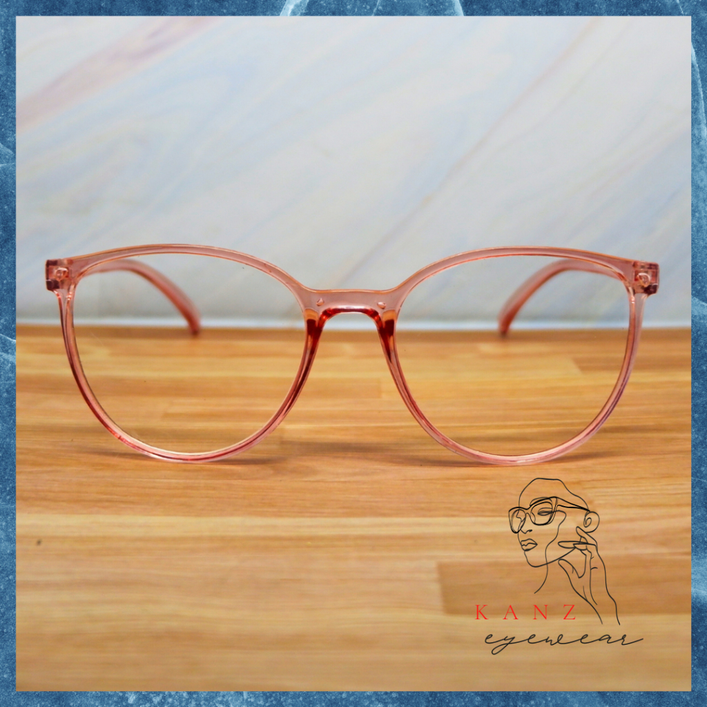 Kaca Mata Bening Anti Radiasi Bulat Eye Cat Wanita Pria Dewasa Korea Laki Laki Perempuan