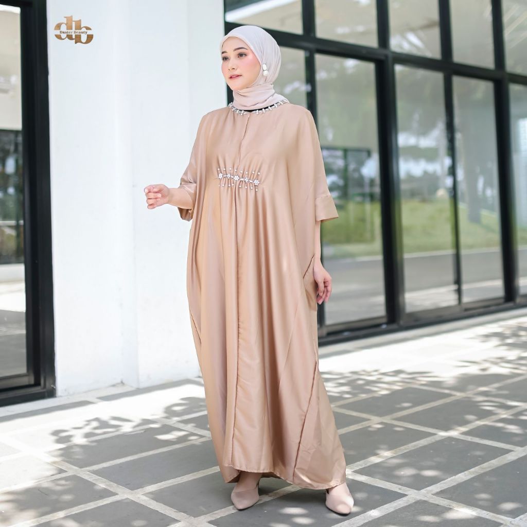 Kaftan payet lebaran 2025 muslim wanita kekinian satin mewah jumbo cantik remaja