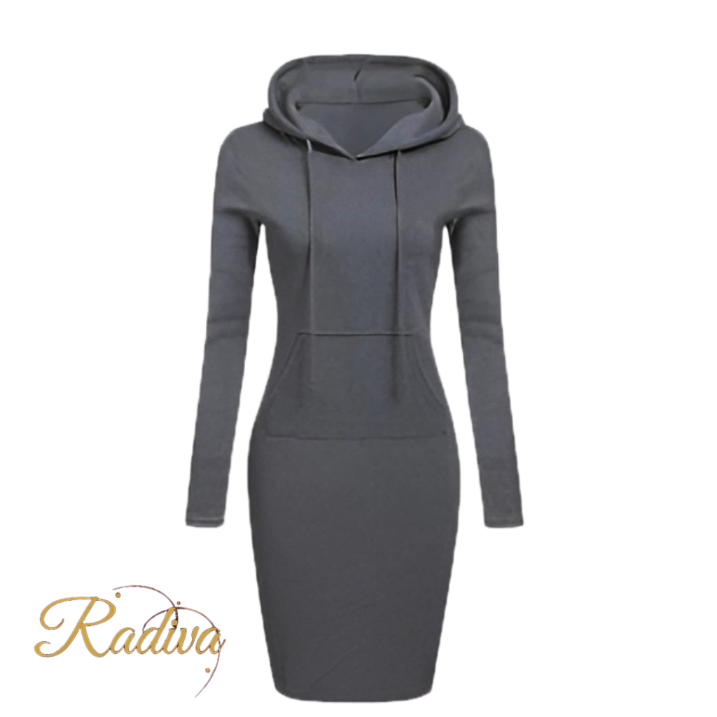 Zulfa | Dress Midi Elegan Wanita kekinian Premium Fleece