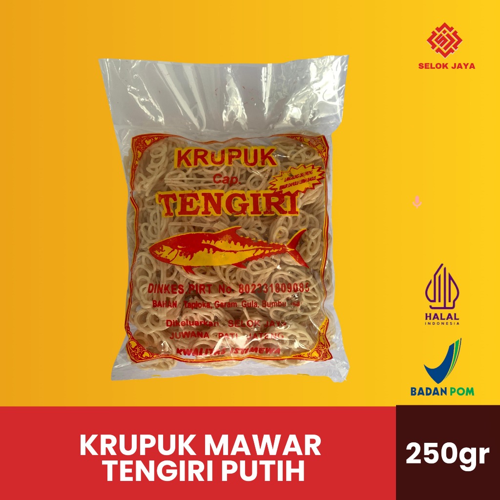 

Krupuk Mawar Tengiri Mentah 250gr