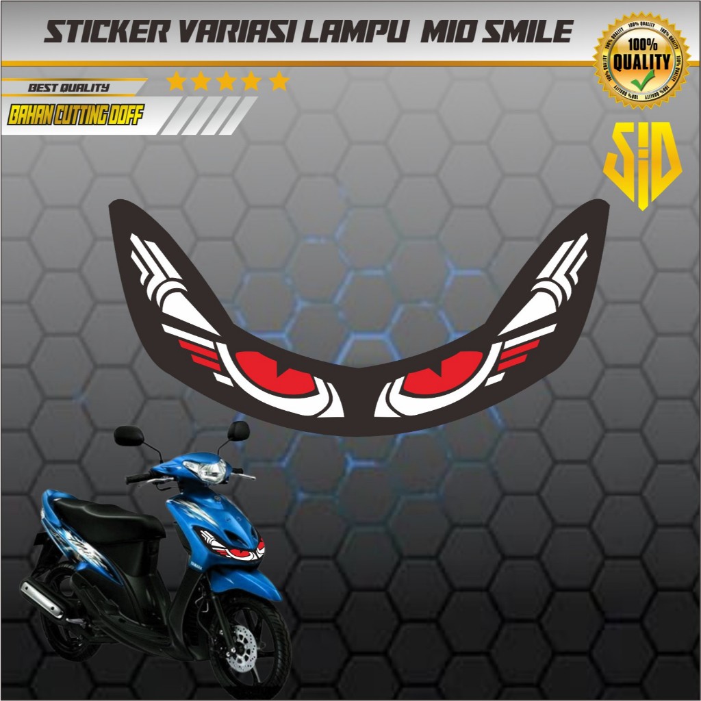 STICKER VARIASI LAMPU MIO SMILE / STICKER MATA LAMPU MIO SMILE / STIKER MATA VARIASI LAMPU MOTOR MIO