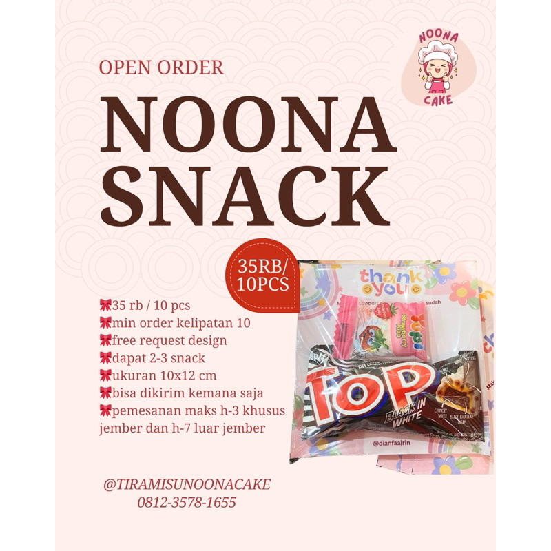 

Noona Snack | Mini Gift | Hadiah | Gift Snack | Hampers Snack | Hadiah Kecil | Sempro | Sidang | Ulang Tahun