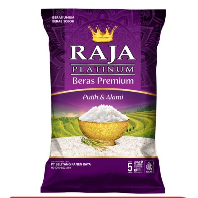 

Raja platinum ungu beras slyp super kemasan 5 kg