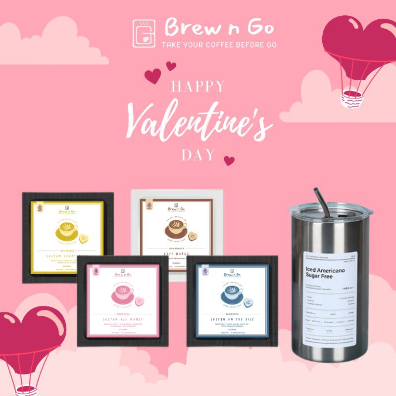 

Valentine Set - Drip Bag Coffee Brew n Go include Tumblr Stainless