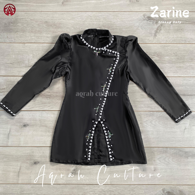 Zarine Atasan Baju Kurung Melayu Wanita Modern Slimfit Pakaian Kondangan Tunik Kebaya Pesta Muslim K