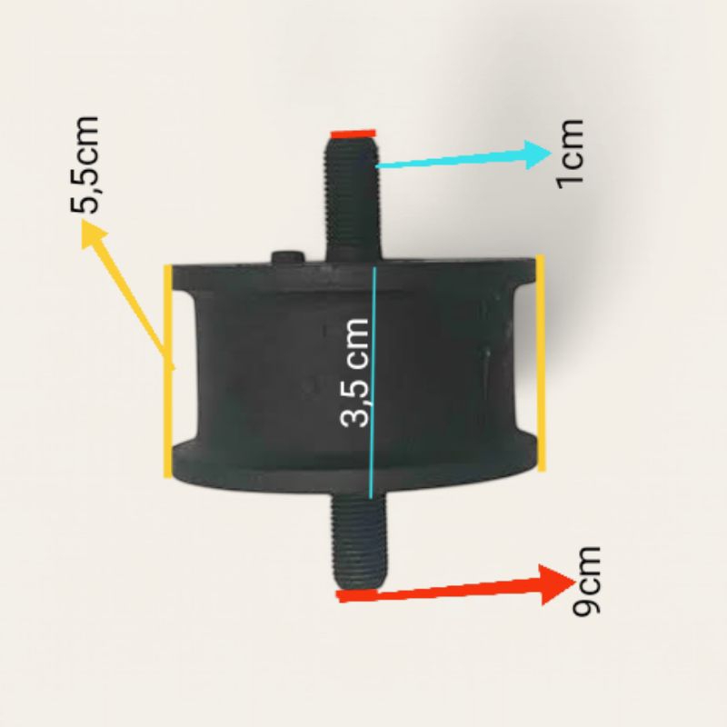 RUBBER ENGINE MOUNTING, TUMPUAN KARET ,KUBOTA COMBINE HARVESTER,DC 35 5H592-21270
