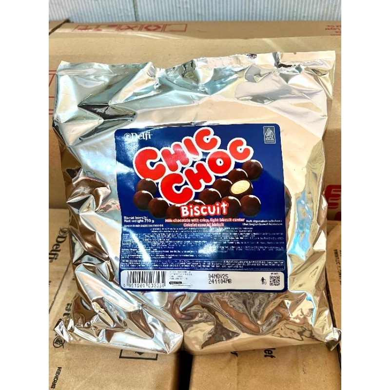 

Delfi Chic Choc 750gr / Coklat Delfi Isi Biskuit / Cokelat Delfi Chic Choc Bulk