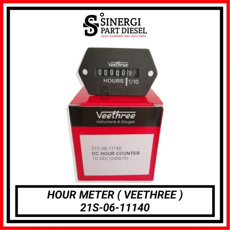 HOUR METER 10-28v DC HOUR METER ALAT BERAT 21S-06-11140 VEETHREE