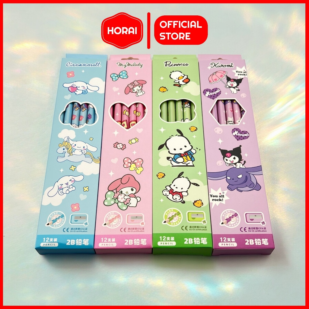 

(1 BOX) Pensil 2B Kayu Penghapus Serutan Sanrio Labubu Melody Kuromi Cinnamoroll Pocacho