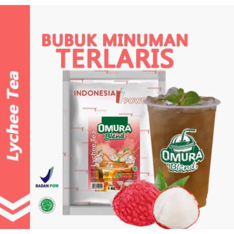 

Omura Blend Bubuk Minuman 1kg Rasa Lychee Tea
