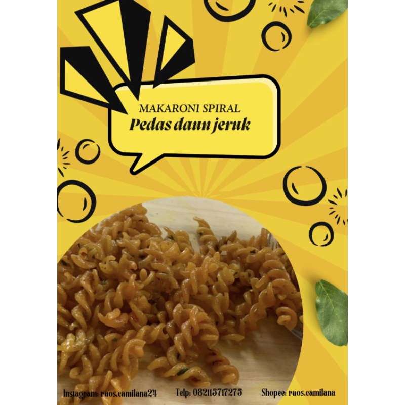 

Makaroni spiral pedas bumbu cikruh (250g-1kg)