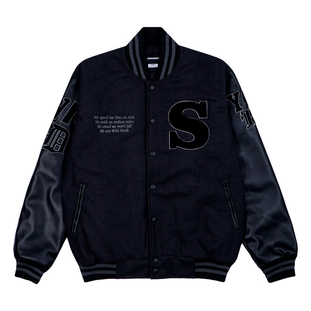 STARCROSS Jaket Varsity - JS VR 109 - Black
