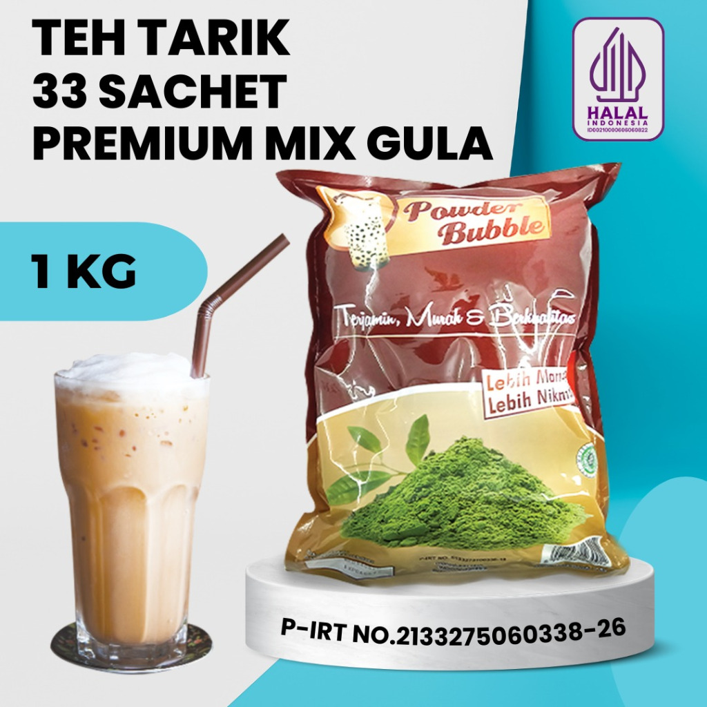 

Powder TEH TARIK - Bubuk Minuman Sachet Teh Tarik 1 KG (Mix gula)