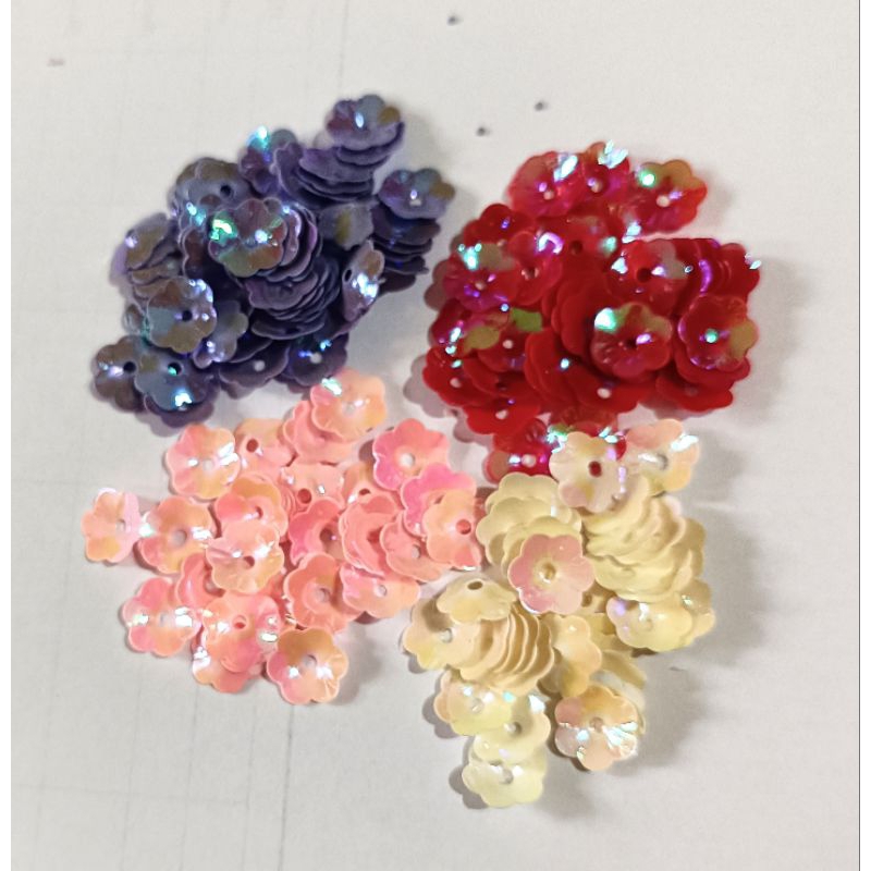 Payet Piring Bunga 10mm isi 5 gram/ bungkus