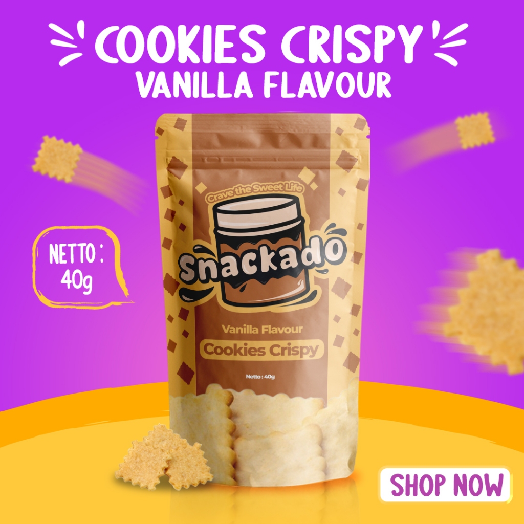 

Snackado Crispy Cookies Variant Vanila 40g