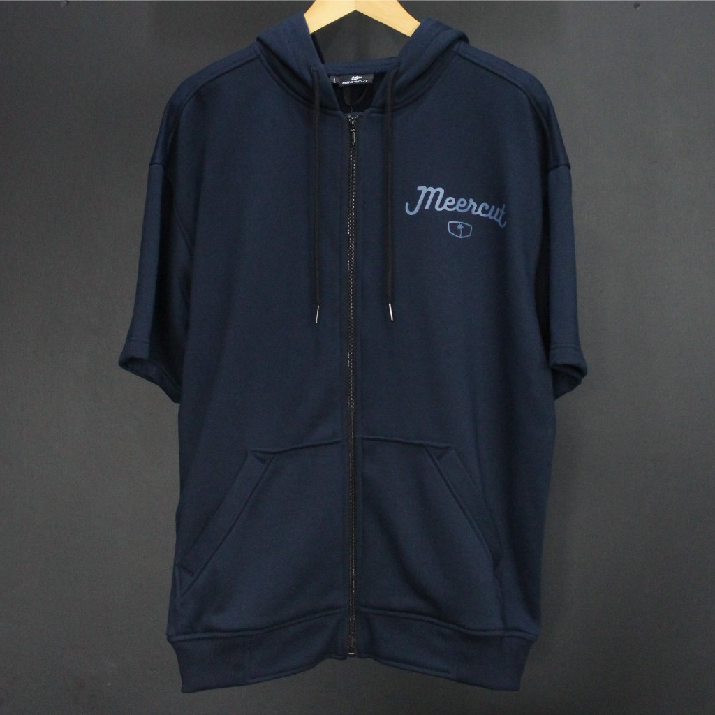 Hoodie Zipper Meercut MJ 76 Bahan CVC Fleece