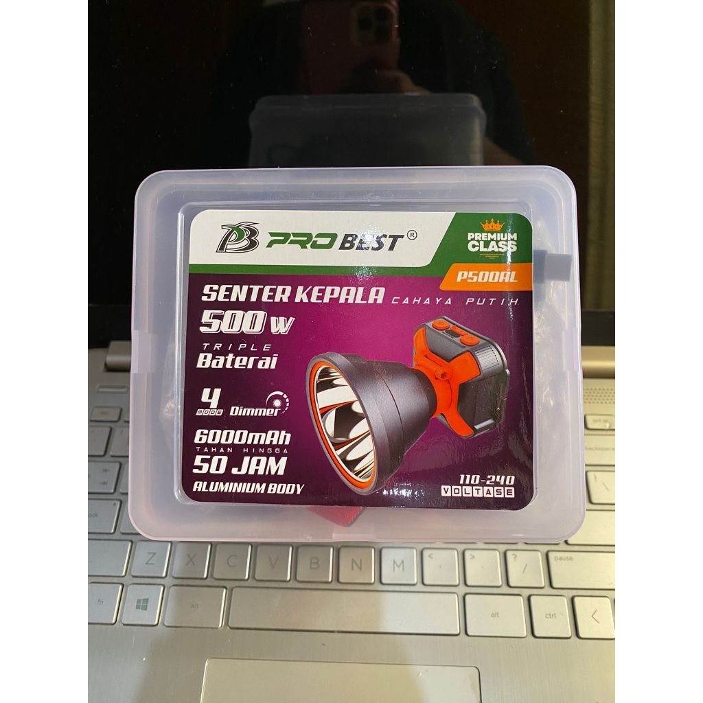 JANGAN LEWATKAN PROMO TERBATAS Senter Kepala LED Headlamp 500 Watt Probest P500AL Batre 6000mAh Taha