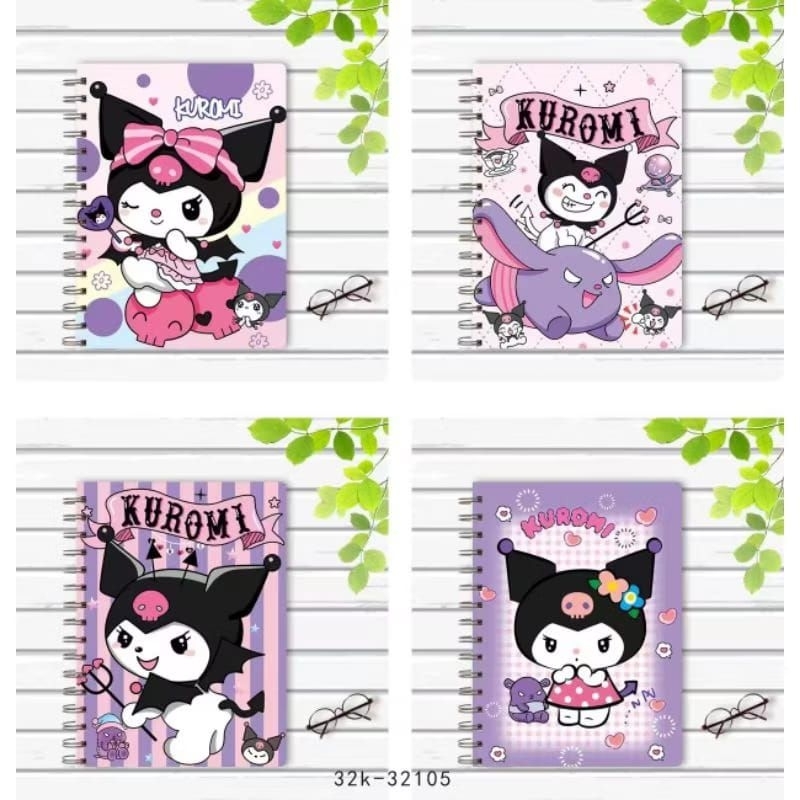 

FARIN - Notebook Buku Catatan A5 Ring Motif Kartun Lucu Buku Tulis Karakter Lucu Isi 60