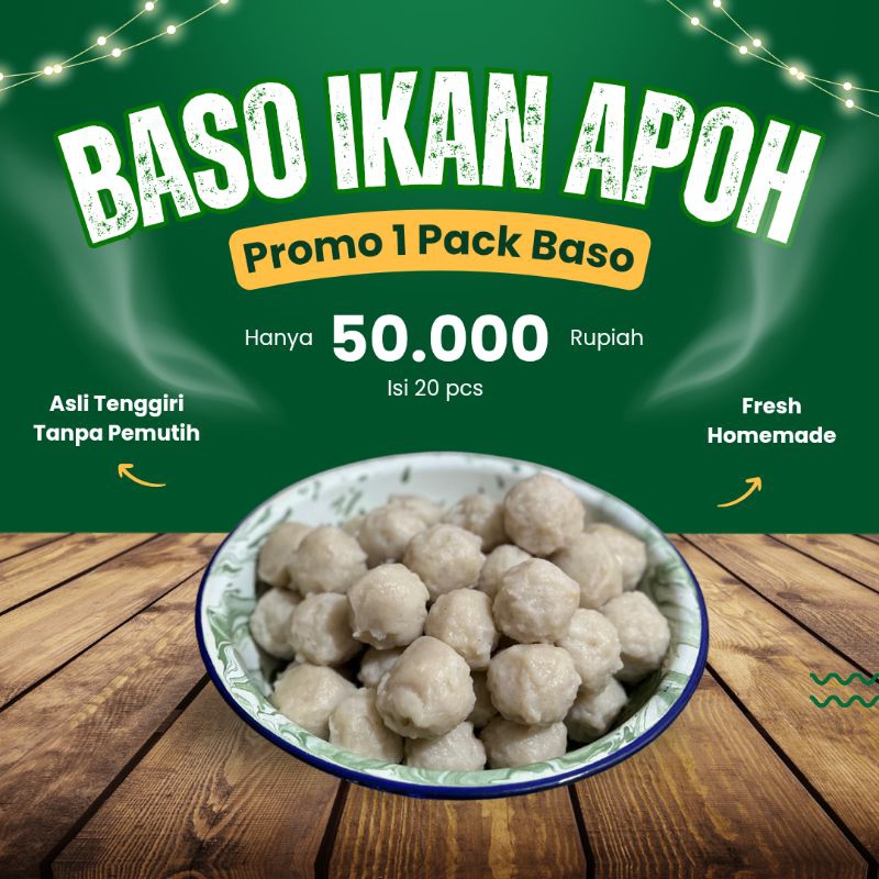 

Baso Ikan Apoh Promo 1 Pack Hanya 50.000 pcs Isi 20 Pcs