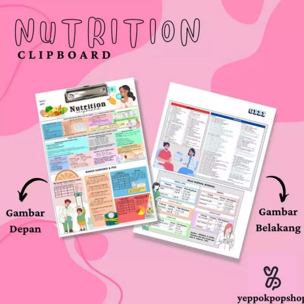 

Papan Alas Ujian Dada Jalan Clip Board Nutrition Mahasiswa Jurusan Gizi Revisi Versi New Era Terbaru