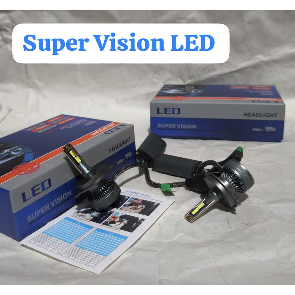 Lampu LED Super Vision H4 60 Watt LED Mobil - Car LED