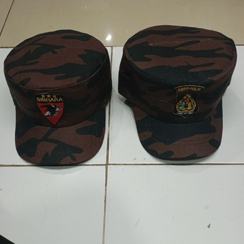 topi kbpp polri motif komando / topi loreng kbpp polri exclusive