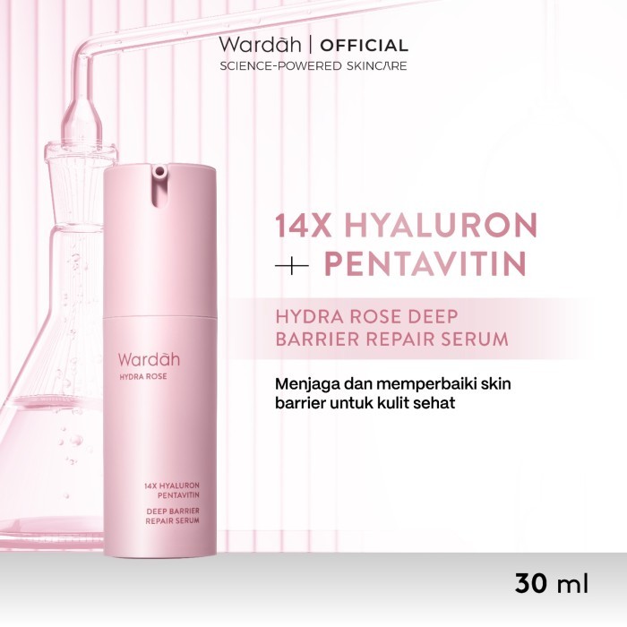 1PCS WARDAH HYDRA ROSE DEEP BARRIER REPAIR SERUM 30ml / SERUM WARDAH HYDRA ROSE SERUM WAJAH