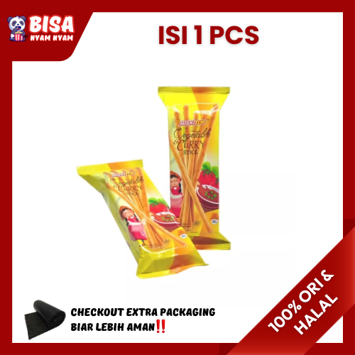

BISKITOP - CURRY STICK 60g (1 PCS) Biskuit Anak Dewasa Enak Renyah Biscuit Stik