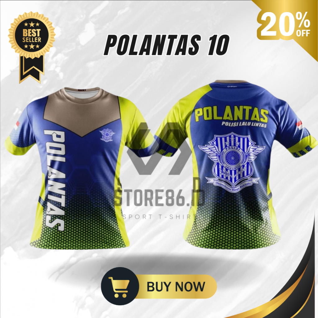 JERSEY POLANTAS 10 FULLPRINT SUBLIME / KAOS POLANTAS DRIFIT / JERSEY POLISI LALULINTAS