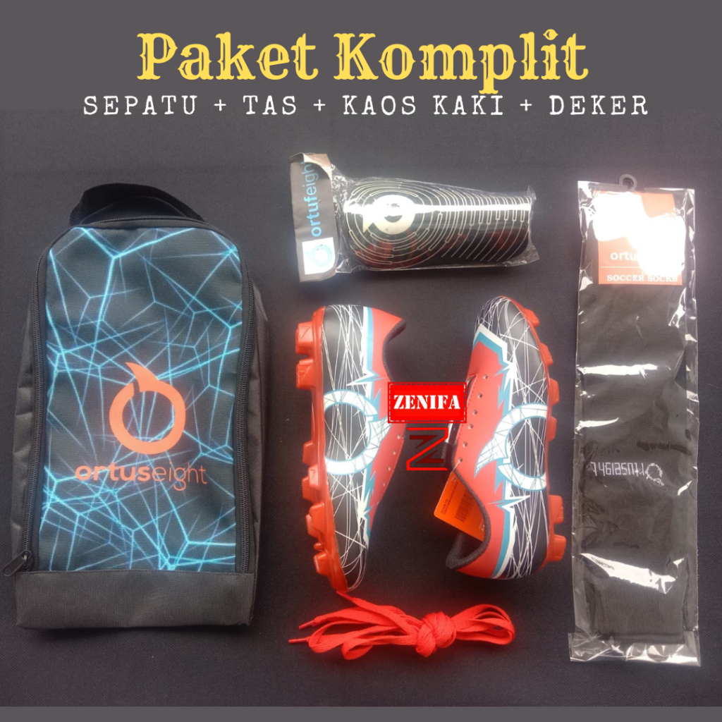 Sepatu Bola Anak Ortus Catalyst Raiden FG Paket Komplit Sepatu Sepak Bola Anak Ortuseight Terbaru